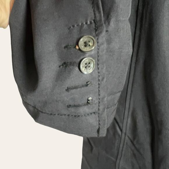 See by Chloe Vintage Y2K Black Double Breasted A-Line Trench Coat Size 10 - Picture 12 of 14